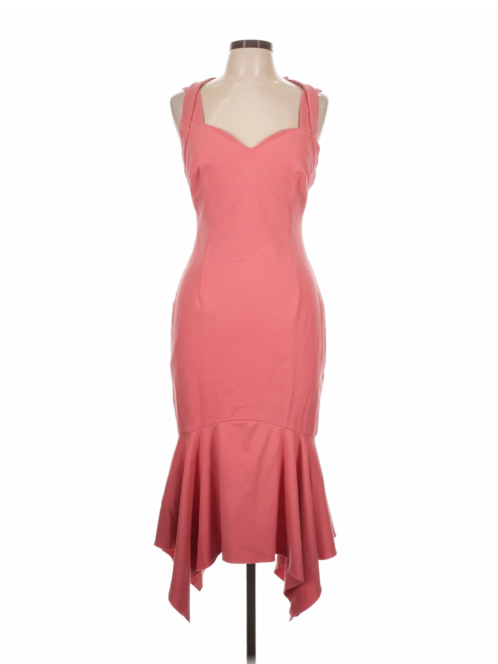 Elliatt “Glasshouse” Coral High-Low Mermaid Hem Sleeveless Dress Size M - Picture 3 of 5